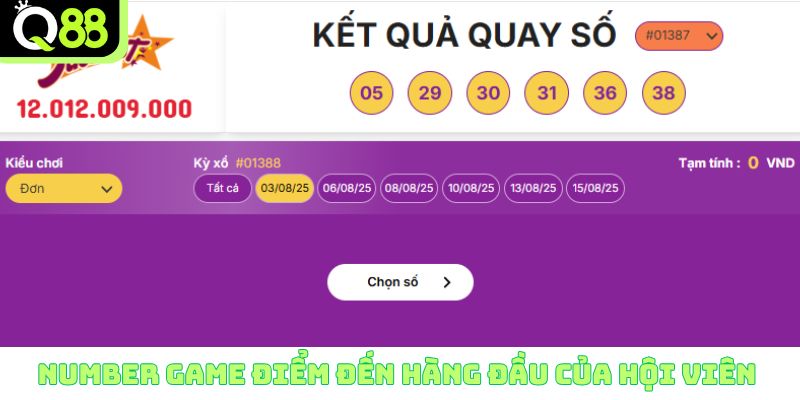 Number Game điểm đến hàng đầu của hội viên