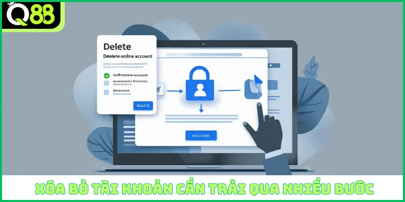 Xóa bỏ tài khoản cần trải qua nhiều bước